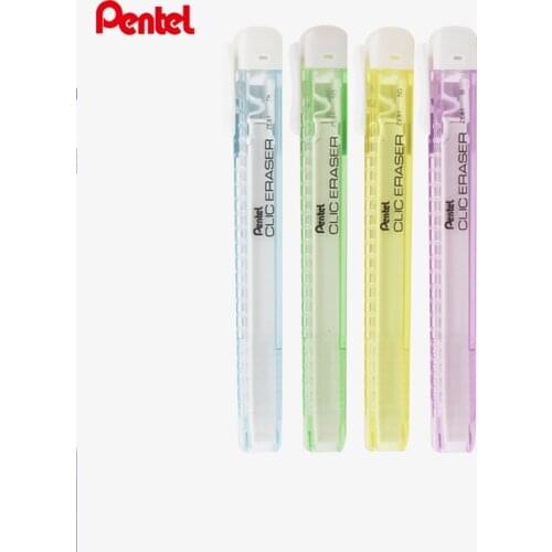 1Pcs Pentel ZE81 Pencil Eraser Retractable No Contain PVC Safety Rubber Candy Color Push-pull Type Erasers for Kids