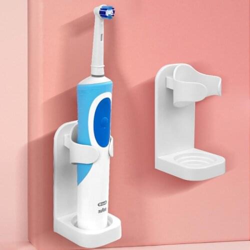 1PC Creative Traceless Stand Rack Toothbrush Organizer Space Saving Bathroom Accessories Electric Toothbrush Wall-Mounted Holder