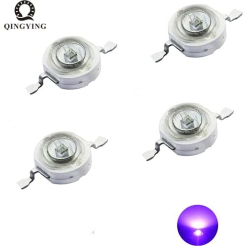 20pcs 3W UV Purple LED Ultraviolet Bulbs Lamp Chips 365nm 375nm 380nm 385nm 395nm 405nm 410nm 420nm