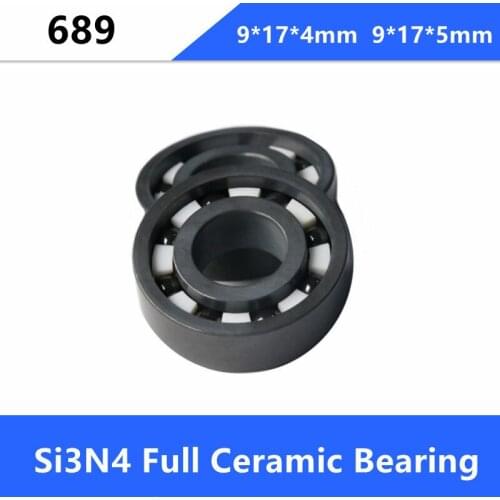 4/10pcs 689 9*17*4mm/9*17*5mm Full Ceramic bearings silicon Full SI3N4 ceramic bearing ceramic deep groove ball bearing