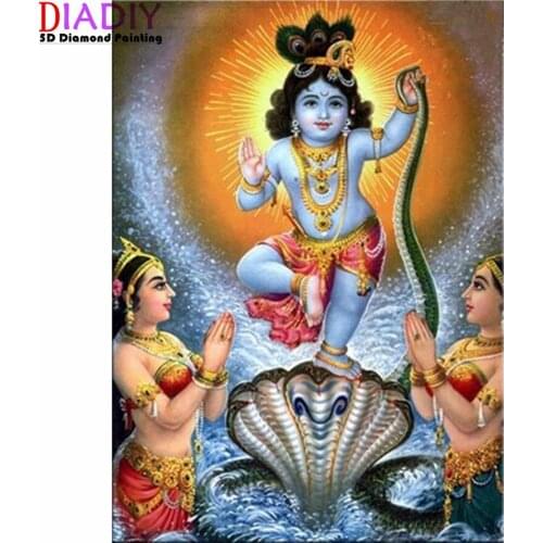 5D DIY Cross Stitch 5d Diamond Painting India Ganesha Diamond Embroidery Buddha religions Full Drill Rhinestone Home Decoration