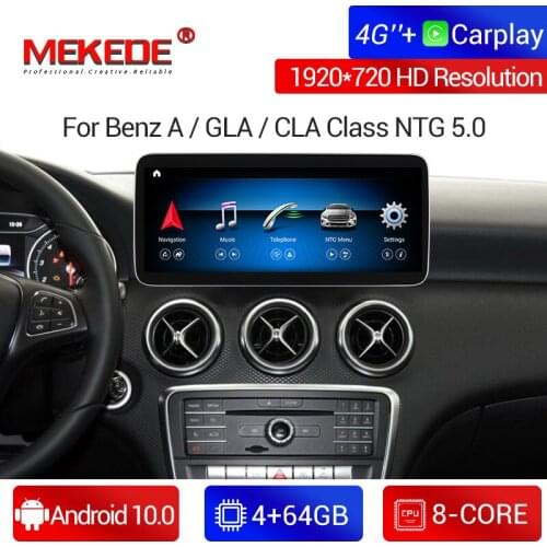 Android 10.0 4+64G car multimedia system car dvd player stereo for mercedes benz A class GLA CLA W176 X156 C117 2013-2018 gps
