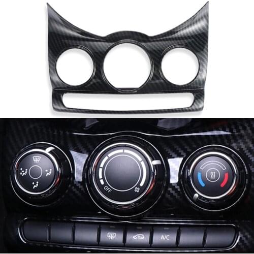 Car Carbon Fiber A/C Air Condition Switch Adjust Central Cover Sticker For Mini Cooper Hatchback F55 F56 F57 Car Accessories