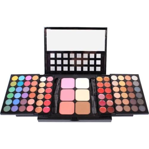 Shadows Makeup Professional Eyeshadow Pallete 78 Color Waterproof Long-lasting Matte Fine Powder Lip Gloss Foundation Makeup Kit