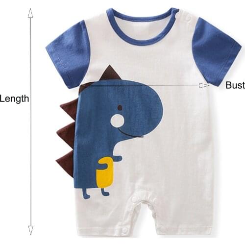 Summer Baby Clothes Toddler Baby Girls Boys 3D Dinosaur Print Romper Jumpsuits Casual Cartoon Baby Clothes Kids Playsuit