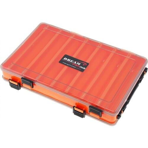 Double Side Thickening 14 Compartments Squid Fishing Lure Box for Shrimp Bait Minnow Lures Storage Case