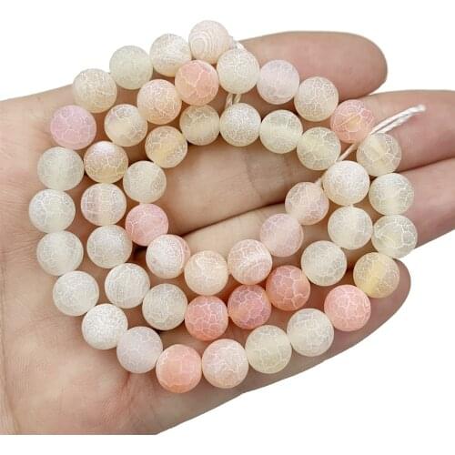 Final Sale Promotion 8mm Agates Natural Stone Frosted Matted Round Loose Beads For Jewelry Making Diy Bracelet Necklace Handmade