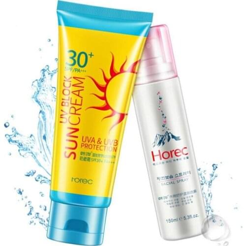 HOREC Combination makeup set,Hydrating Moisturizer Nutritious cosmetics kit,UV Block Sun cream Waterproof Firm Concealer