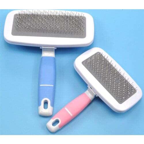 Pet Dog Hair Removal Needle Combs Fur Cleaning Brush Grooming Large Size Combs Tool Candy Color Non-slip Pets