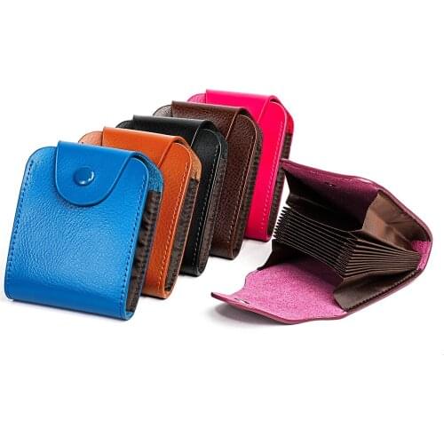 Leather Unisex Business Card Holder Wallet Bank Credit Card Case ID Holder Simple Cardholder Organizer Purse