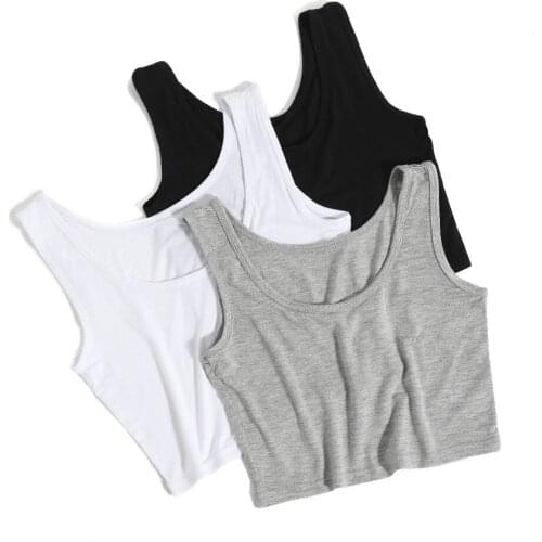 New Fashion Women Crop Tops Sleeveless T shirts Summer Casual Top Women Short Cropped Tops Vest Fitness Ladies Tank Tops