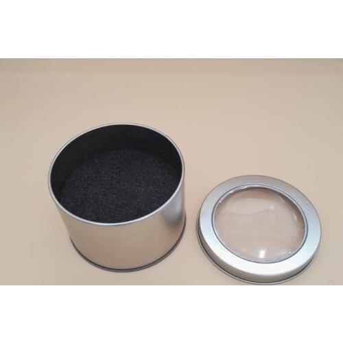Round USB box with window Metal packaging Transparent gift box D90xH60MM D3.55 x H2.37 inch Round Tin box with sponge F20173263