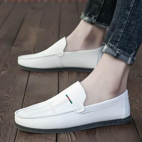 Men Leisure Moccasins Shoes Slip-On Lazy Loafers Dress Shoes Spring Vintage Classic Male Casual Trendy Luxury Italian Loafer