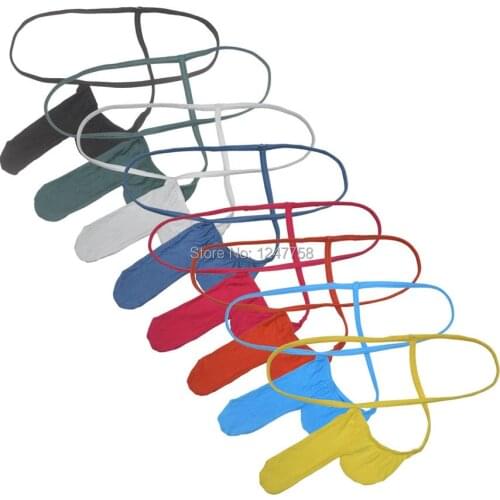 Men Long Bulge Tanga Pouch Elastic G-string Hot Modal Micro Thong Jockstrap Fitness Posing Underwear T Back Lingerie