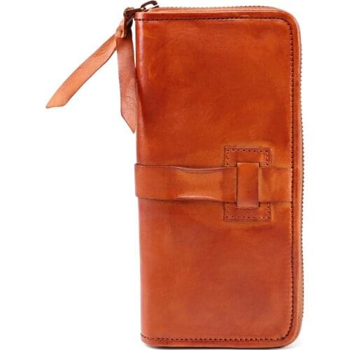 Men Wallet Leather Genuine Wallet Men Leather Long Luxury Wallet Phone Clutch Bags Coins Purse Male Gift