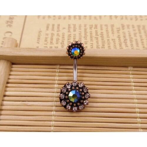 2020 New Navel Earring Belly Piercing Steel Belly Button Rings Crystal Piercing Navel Style Piercing Sex Body Jewelry Piercings