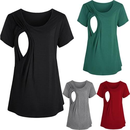 2021 Summer New Casual Maternity Clothes Women Maternity Nursing Breastfeeding pregnant TShirt Top Blouse для беременных одежда