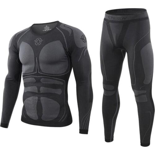New Winter Seamless Tight Men Tactical Thermal Underwear Outdoor Sports Function Breathable Training Cycling Thermo Underwear
