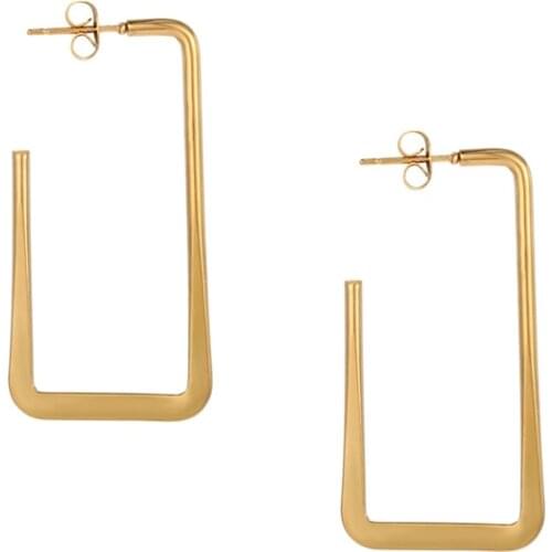 New Fashion Earrings For Women Girl Geometric Statement Titanium Metal Earrings Trendy Earings Korean Jewelry Accessories