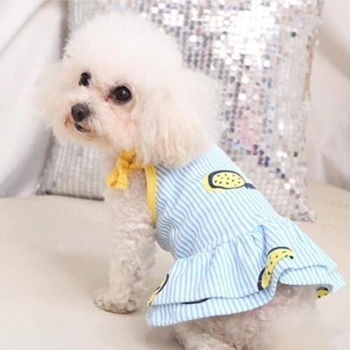 Dog Dress Vest Fruit Print Pet Supplies Breathable Cartoon Fruit Print Pet Dog Clothes for Party платье для собак