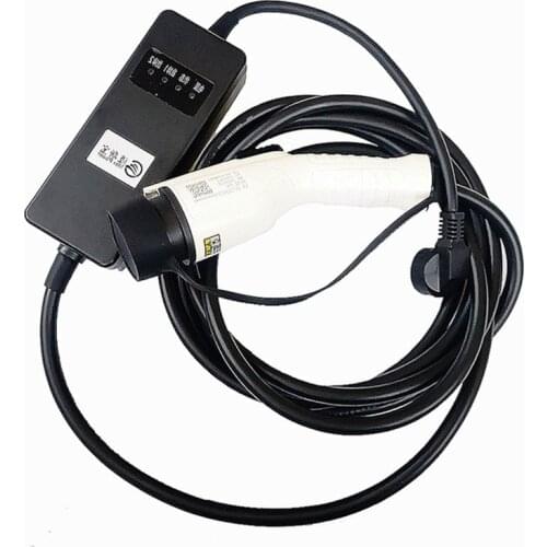 Portable Ev Charger 16A 3.3kw Evse Charging Cable Ev Plug with 5M Cable