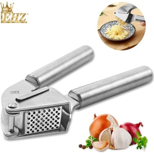 EHZ Garlic press High Quality Stainless Steel Device Garlic Ginger Vegetable Manual Garlic Stirrer For Home Kitchen Gadget