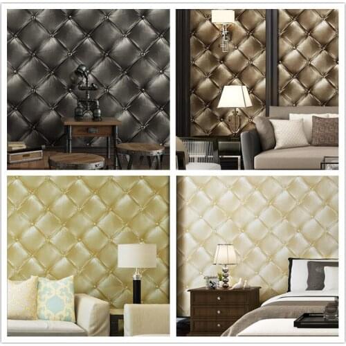 Luxury Faux Leather 3D Wallpaper For Wall Living room Bed room Wall Paper Roll Background Wallcoverings Papel de parede