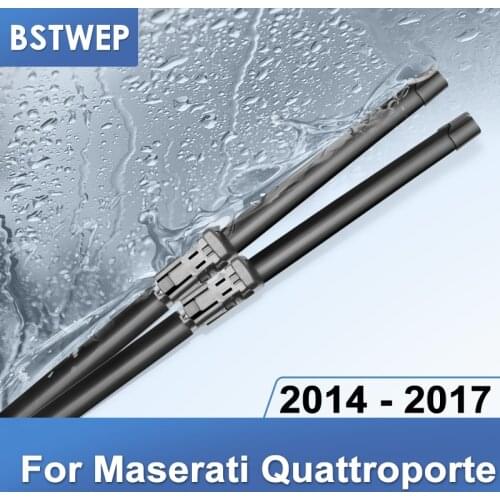 BSTWEP Wiper Blades for Maserati Quattroporte Fit Push Button Arms 2014 2015 2016 2017