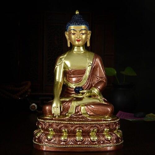 Special offers #GOOFD HOME Shrine Porch Talisman family Protection# Tibetan Buddhism the Buddha gilding brass Buddha statue