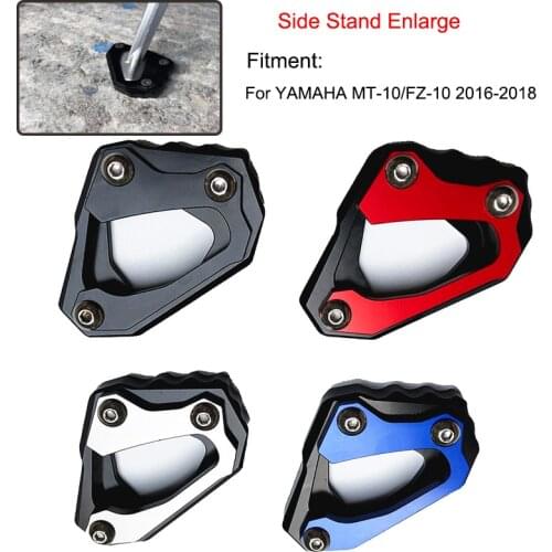 For YAMAHA MT-10 MT10 /FZ-10 FZ10 2016 2017 2018 Motorcycle CNC Foot Side Stand Extension Pad Support Kickstand Plate Enlarge