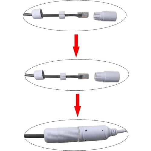 RJ45 Waterproof Connector Cap Cover for Outdoor Network IP Camera Pigtail Cable
