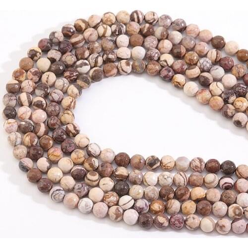 Xinyao Natural Stone Faceted Gray Stripe Agates Beads For Necklace Bracelet Jewelry Making