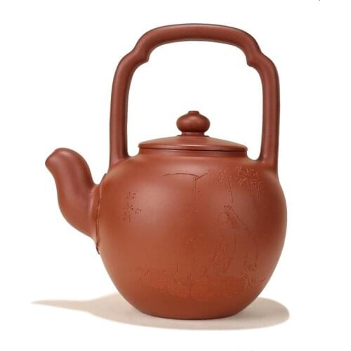 Yixing Purple Sand Teapot Master Hand-Made Large Capacity Wu Jing Beam Pot Household Gift Custom Tea Set
