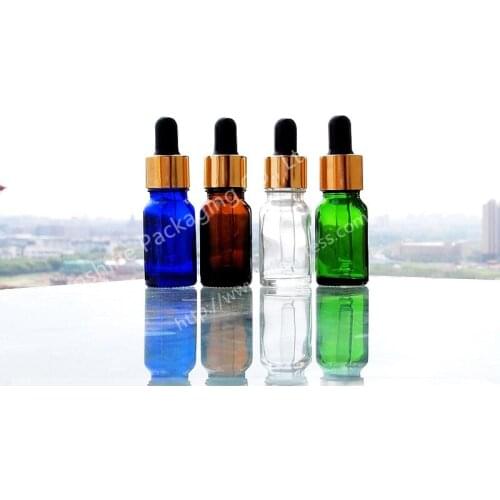 Hot sale 500x10ml green glass bottle with dropper, Small shading glass bottle, 10cc glass essential oil container