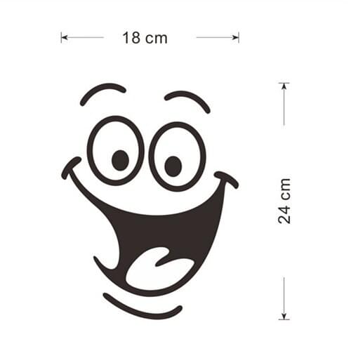 1Pc Smile face Toilet stickers DIY Personalized Furniture Decoration Plane Wall Decals Fridge Washing Machine Bathroom Sticker