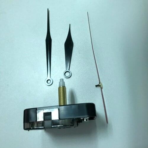 10 PCS DIY Clock Mechanism Black Quartz Silent Wall Clock Movement Parts Repair Replacement Essential Tools 28mm Shaft with hook