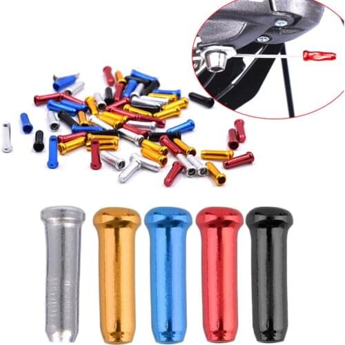 100Pcs Bicycle MTB Brake Wire End Core Caps Cable Aluminum Cover Gear Bikes Parts Cycling Equipments Bicycle Accessory