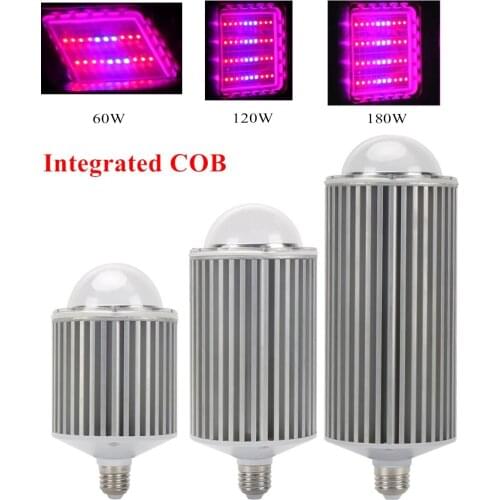 180W 120W 60W E27 Full Spectrum COB Led Grow Lights For Hydroponics Cultivation Flowers Medical Indoor Plants Grow Tent Lighting