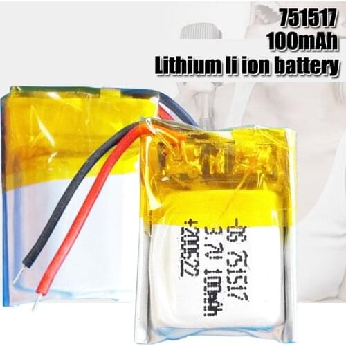 3.7v 100mah 30C for Cheerson CX-10 CX10 CX12 JJ820 V646 V676 JJ810 RC Quadcopter 3.7 V 100mah Helicopter Li-po battery 751517