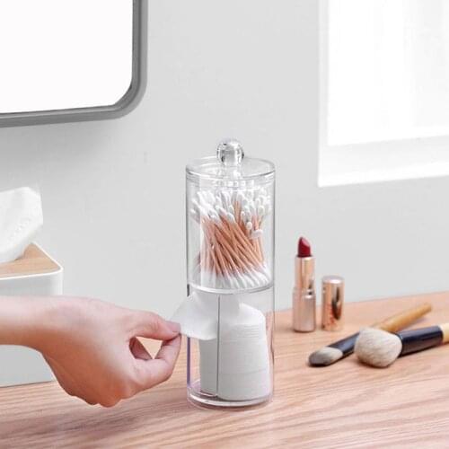 Acrylic Multifunctional Make Up Box Cotton Swab Receive Box Jewelry Box Cotton Pads Makeup Organizers Storage Container