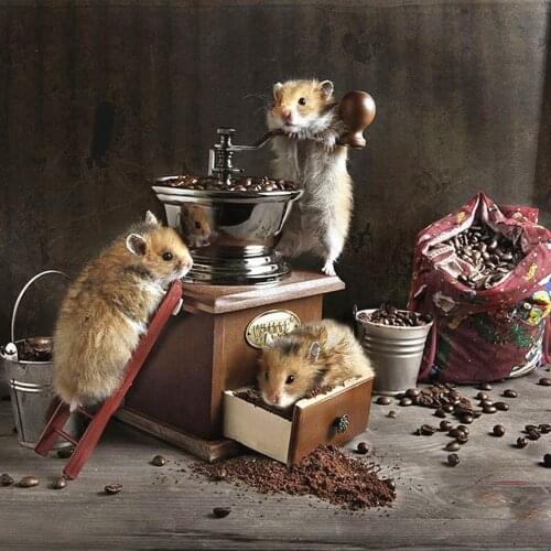 Diamond Painting Hamster Mosaic DIY Diamond Embroidery Animals Full Round/Square Drill Rhinestone Cross Stitch Home Decor Art