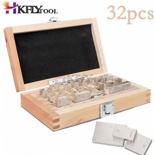 Block Gauge 32Pcs/Set 1 grade 0 grade Caliper Block gauge Inspection Block Gauge Measurement Instruments