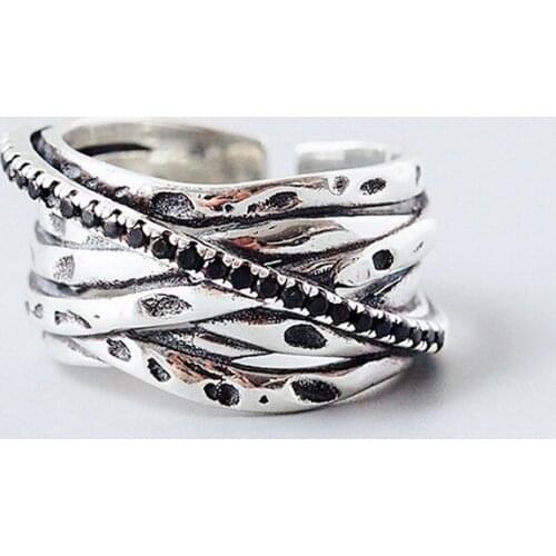 Bohemian Creative Irregular Chain Rings For Women Vintage Knuckle Finger Ring Trend Geometric Jewelry