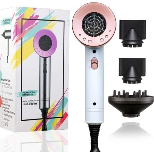 Professional Hair Dryer Salon Dryer Hot &Cold Wind Quick Dry Home 1800W Portable Hairdryer Diffuser Salon Styling Tools