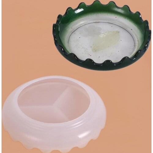 DIY Crystral Mirror Wave Disc Silicone Mold Round Plate Molds For Uv resin Home Decoratin Art resin mould