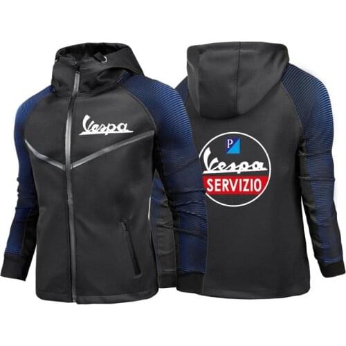 Spring Autumn VESPA Jackets Men Hoodies Print Sweatshirts Mans Cotton Hip Hop Customize Racing suits Zip Coats