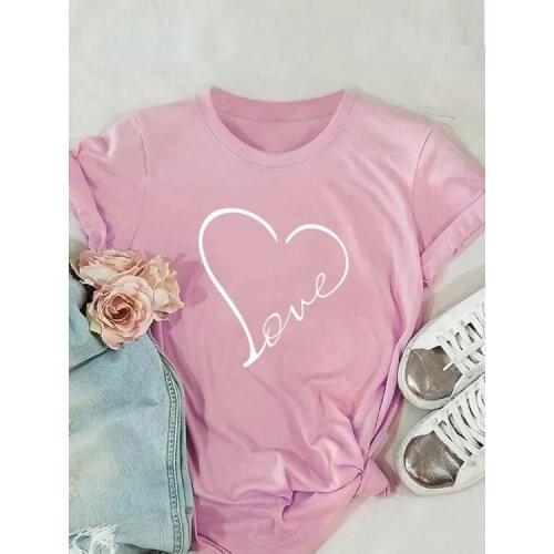 Love Heart Christian Jesus 100% Cotton T-shirt Women Fashion Funny Graphic Harajuku Cute Shirt O Neck Short Sleeve Girl Top Tee