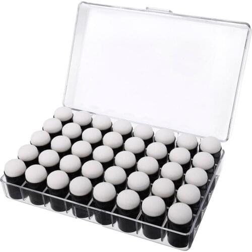 Mayitr 40pcs/lot Finger Sponge Daubers For Ink Chalk Paint Stamping Drawing Sponge Craft Project Finger Painting With Box