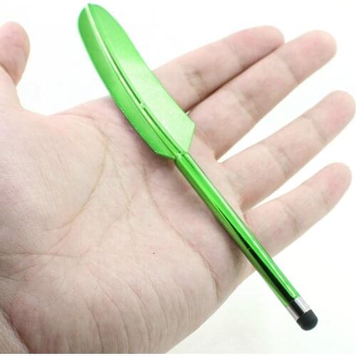 2019 Design Feather Multicolor Capacitive Stylus Touch Screen Pen for iPhone For Samsung PC Tablet Conductive Capacitance Pen