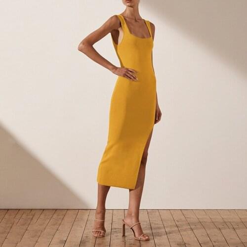 MOARCHO Summer Dresses With A Slit